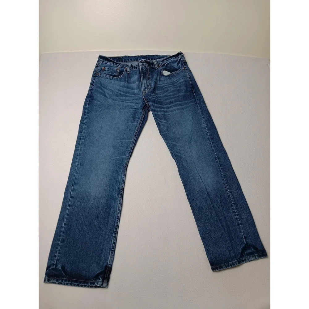 Levi Strauss 559‎ Jeans Mens W34 L30 Blue Medium Wash Relaxed Fit Straight Denim